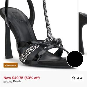 INC International Concepts Black Rhinestone Heels